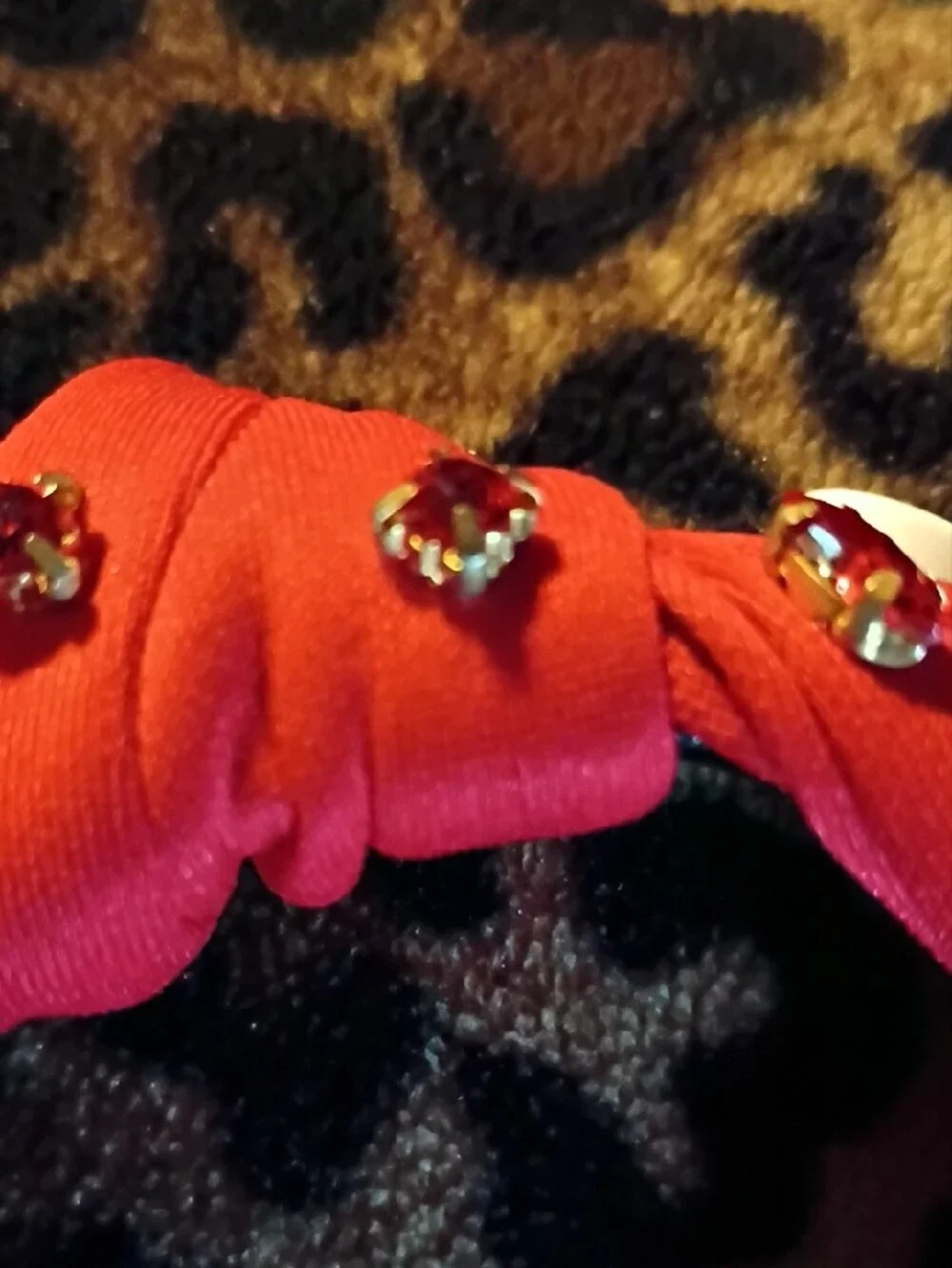 Red Embellished Conversation Heart Headband